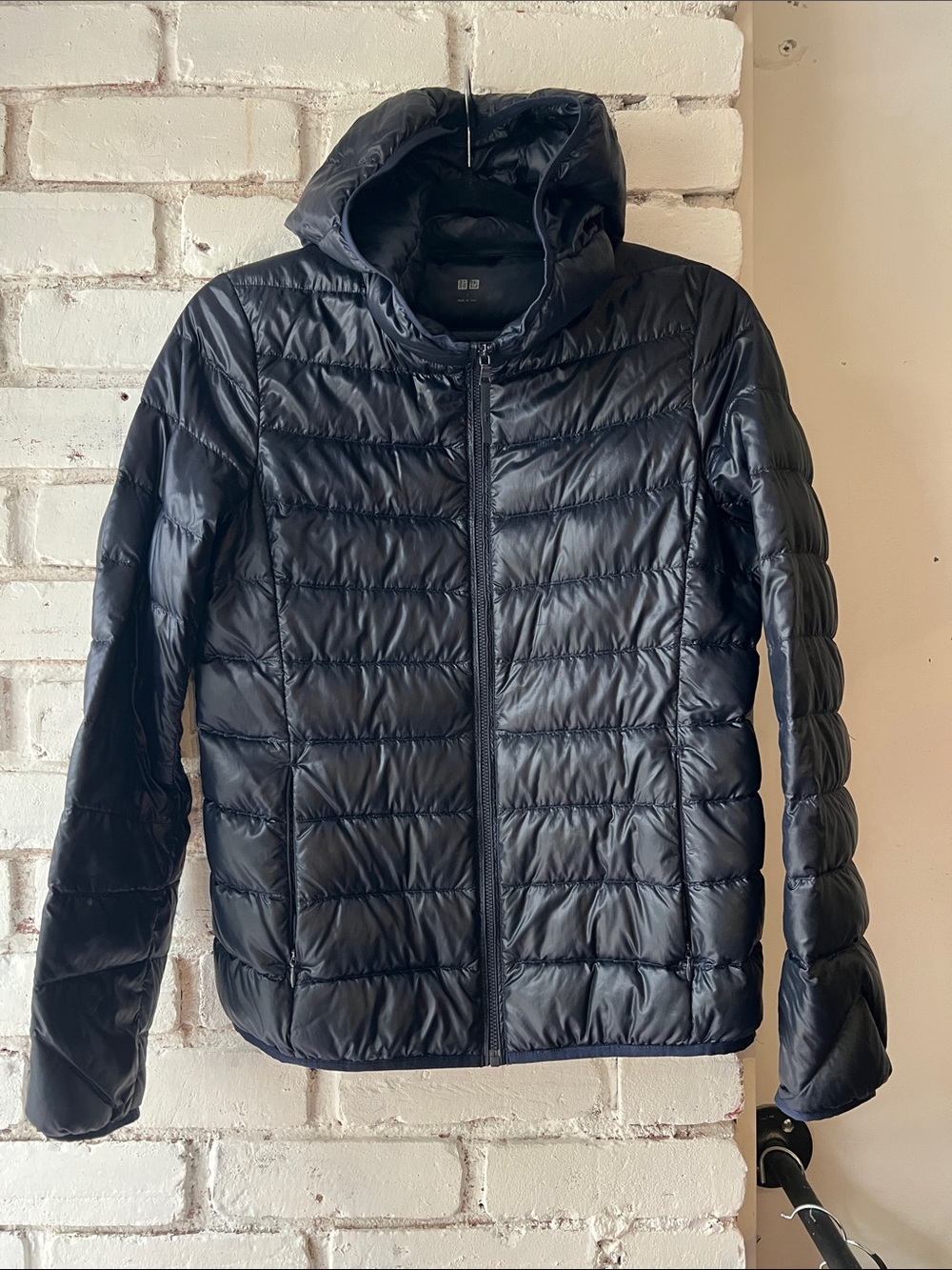 Uniqlo Men's dark navy Quilted Hooded Puffer Jacket